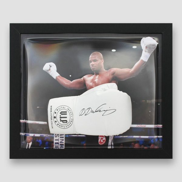Daniel Dubois Signed and Framed White VIP Boxing Glove