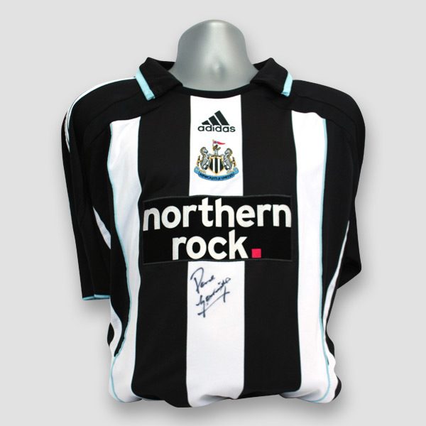 Newcastle home shirt personally signed by Paul Gascoigne