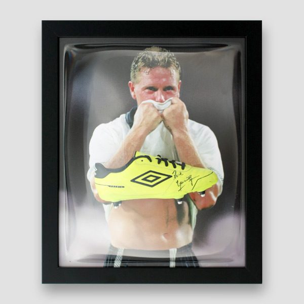 Paul ‘Gazza’ Gascoigne Signed and Framed Football Boot