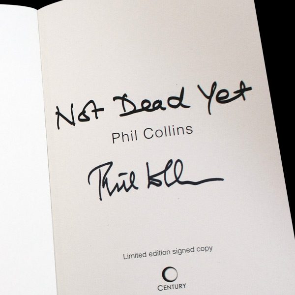 Phil Collins Book ‘Not dead yet’ personally signed by Phil Collins