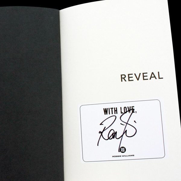 ‘Reveal’ Robbie Williams Signed Book