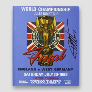 1966 World Cup Final reprint programme, personally hand signed by Sir Geoff Hurst
