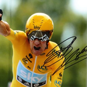 Personally Signed Photo by Bradley Wiggins Tour de France Winner