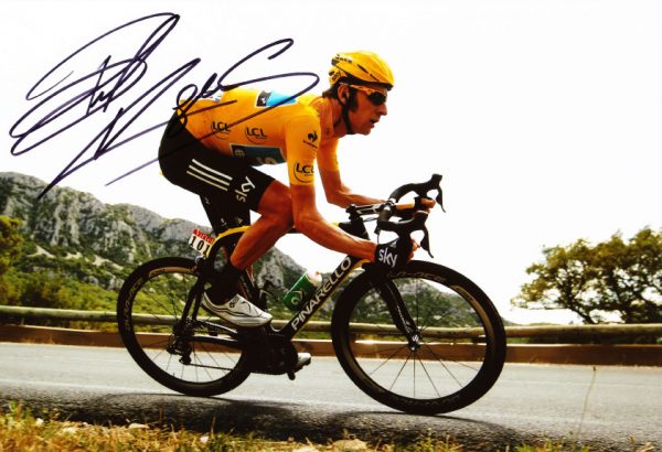 Personally Signed Photo by Bradley Wiggins Tour de France Winner