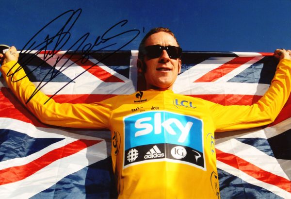 Personally Signed Photo by Bradley Wiggins Tour de France Winner