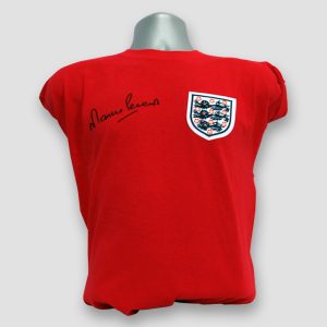 England 66 World Cup retro shirt signed by Sir Martin Peters