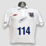 England 66 World Cup retro shirt signed by Sir Martin Peters