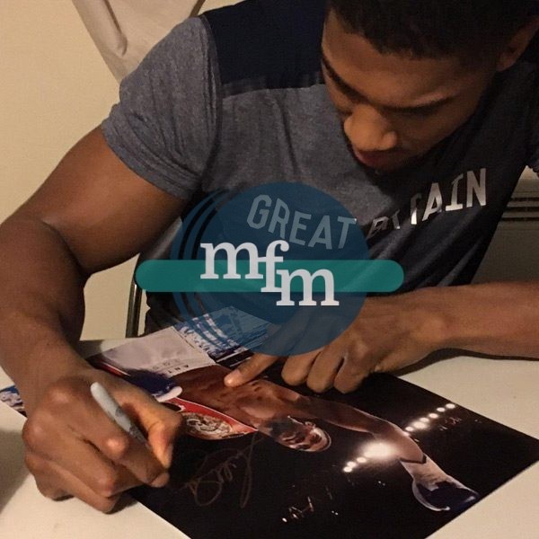 Anthony Joshua Signed A3 Action Photo Prints framed