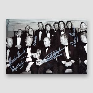 Autographed 1966 World Cup Squad Photo Print by 5 of the England Winning Team
