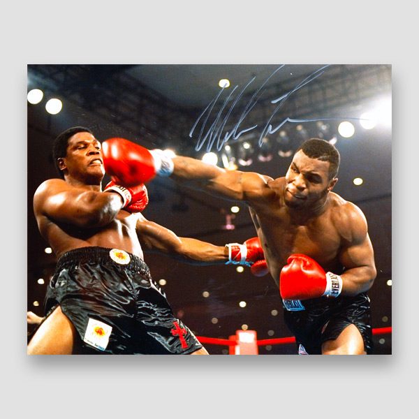 Mike Tyson Signed Action Photo Print