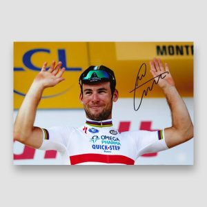 Mark Cavendish Signed Podium Photo Print