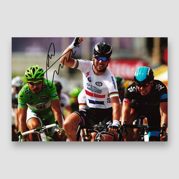 Mark Cavendish Signed Cycling Action Photo Print