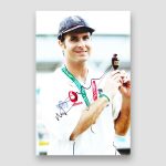 Kevin Pietersen Holding The Ashes Trophy Signed Photo Print
