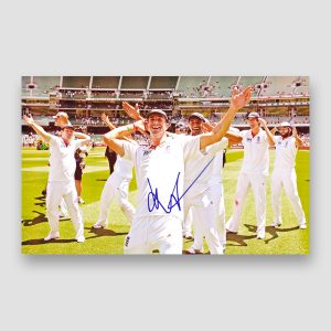 Kevin Pietersen Celebrating With Team Mates Signed Photo Print