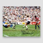 Peter Beardsley Signed England Action Photo Print