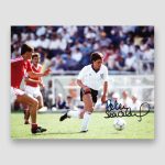 Peter Beardsley Signed England Action Photo Print