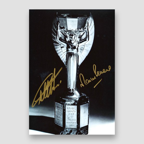 Autographed 1966 World Cup Photo Print, Geoff Hurst and Martin Peters