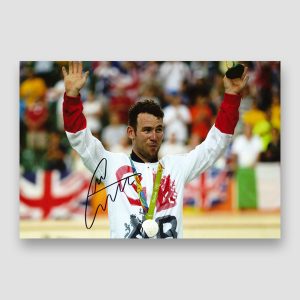 Mark Cavendish Signed Medal Winning Photo Print