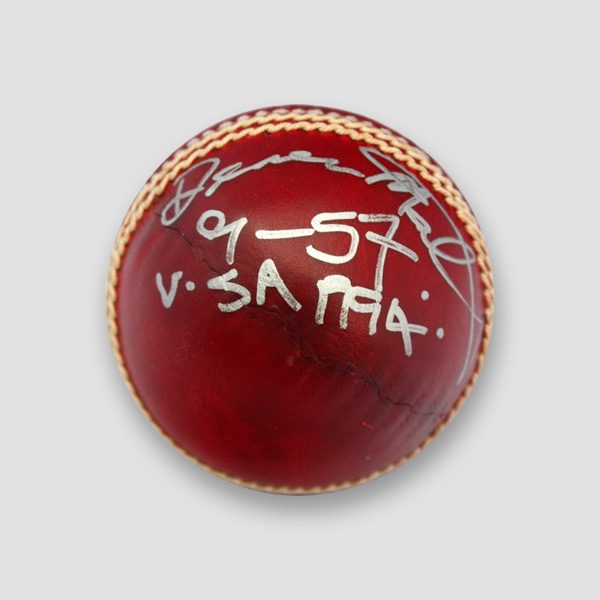 Devon Malcolm Signed Cricket Ball Plus Career Wickets Taken