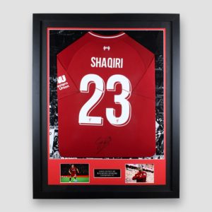 Framed Liverpool home 2018/19 shirt signed by Xherdan Shaqiri