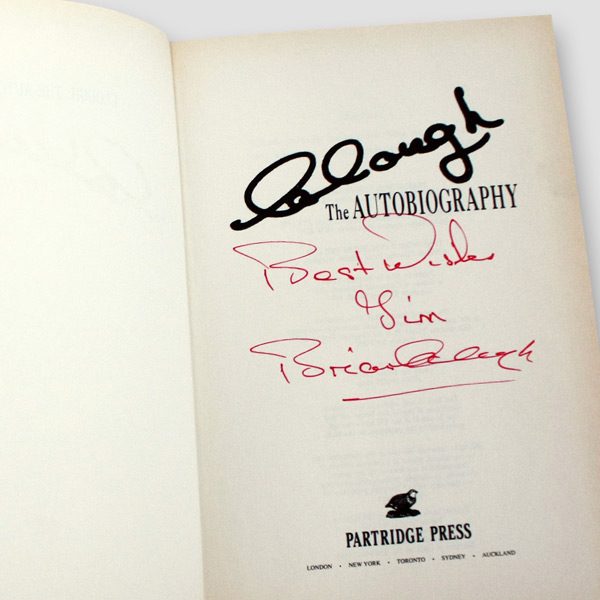 Brian Clough Signed Autobiography ‘Clough, The Autobiography’