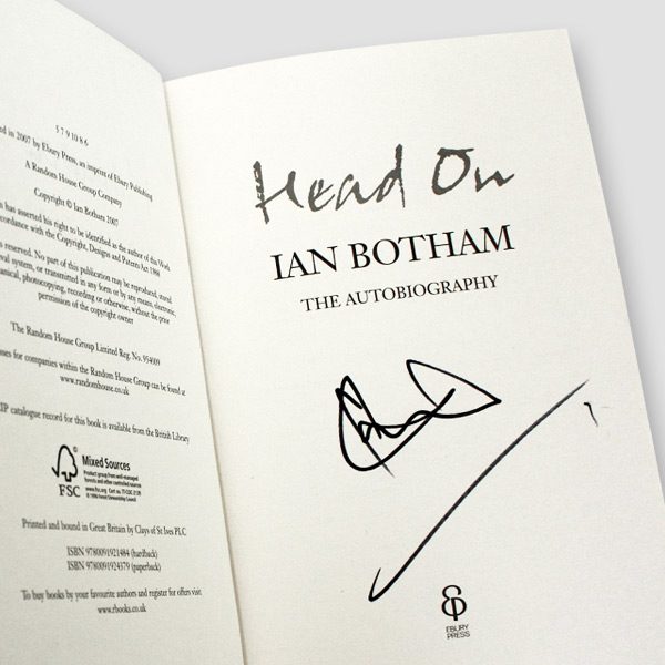 Ian Botham Signed Autobiography ‘Head On’