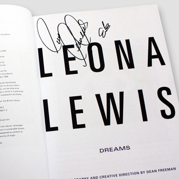 Leona Lewis Signed Autobiography ‘Dreams’