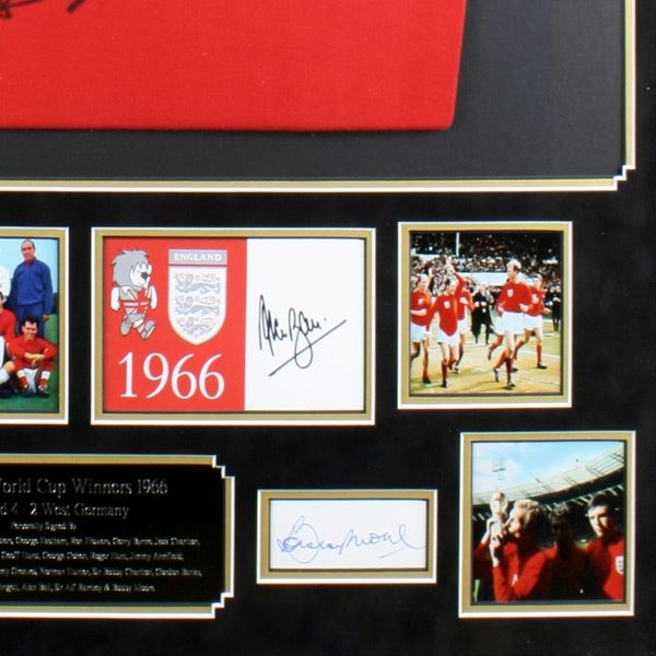 Very ‘RARE’ England 1966 World Cup Retro Shirt and Photo Display