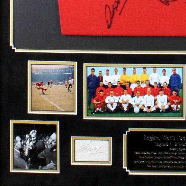 Very ‘RARE’ England 1966 World Cup Retro Shirt and Photo Display