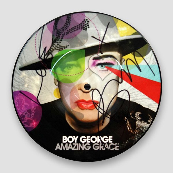 Boy George Signed Culture Club Amazing Grace Picture Disc (7 Inch Vinyl Record)