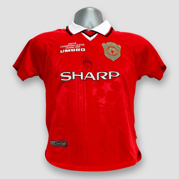 Solskjaer Signed Manchester United Shirt From 1999 UEFA Champions League Final