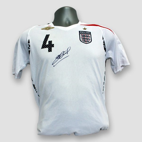 England Football Shirt Personally Hand Signed by Steven Gerrard