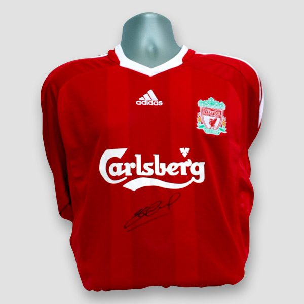 Liverpool FC shirt signed by Steven Gerrard