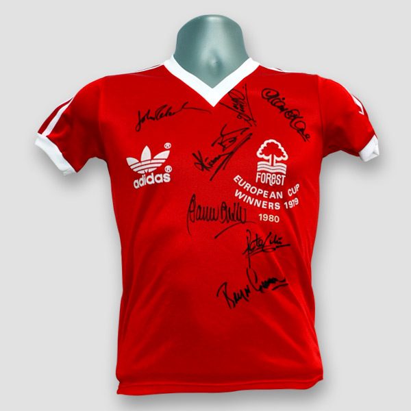 Nottingham Forest European Cup 1979 Winners Original Shirt Signed by 7
