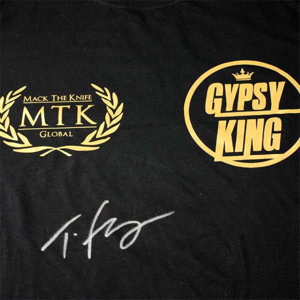 Tyson Fury Signed Gypsy King, Ring Walk Boxing Shirt, Professionally Framed