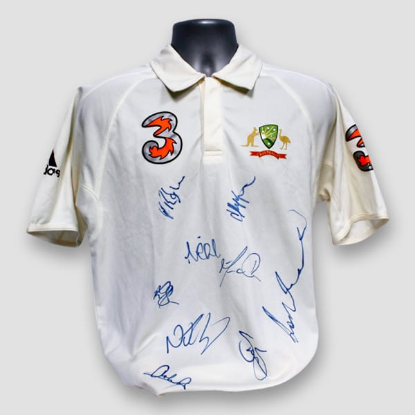 Australia Cricket Team Ashes 2006 Shirt Signed by Nine MFM Sports