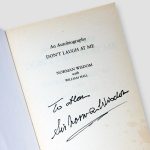 Norman-Wisdom-signed-autobiography-‘Don’t-laugh-at-Me’.-Paperback-book-inside