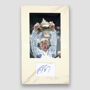 Boris Becker Photo Print Mounted with Autograph