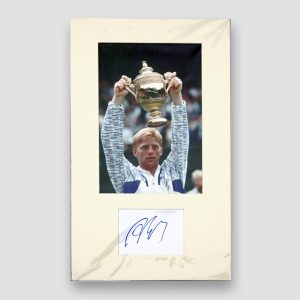 Boris Becker Photo Print Mounted with Autograph