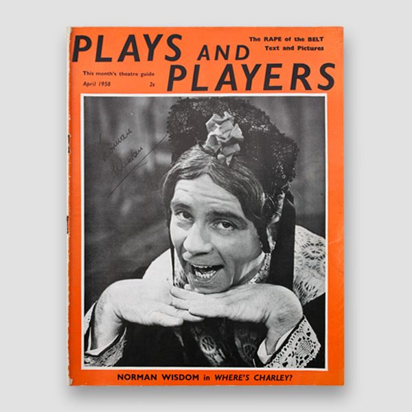 Sir Norman Wisdom Signed Theatre Guide ‘Plays and Players’ from April 1958
