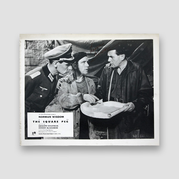 Sir Norman Wisdom Signed Picture From The Film ‘The Square Peg’