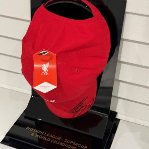 Red Liverpool Cap Personally Signed by Jurgen Klopp in Display Case - Image 2
