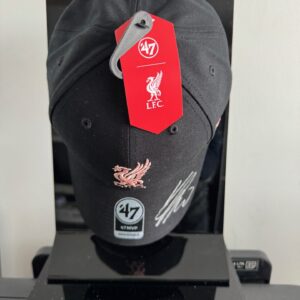 Black Liverpool Cap Personally Signed by Jurgen Klopp in Display Case