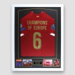 Liverpool champions league final Shirt and medal montage signed by Sadio Mane, professionally framed