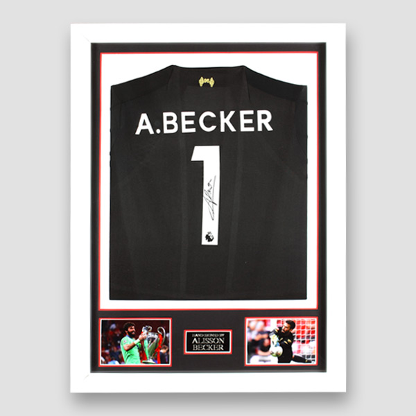 Liverpool FC Goalkeeper Football Shirt Signed by Alisson Becker,