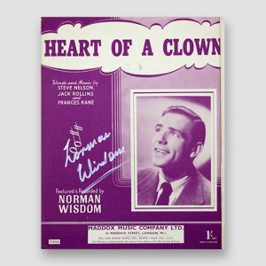 Sir Norman Wisdom Signed Music Sheet ‘Heart of a Clown’