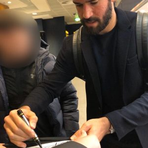 Liverpool FC Goalkeeper Football Shirt Signed by Alisson Becker, - Image 2