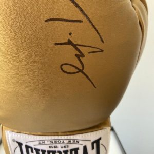 Tyson Fury Gypsy King Hand Signed Gold Everlast Boxing Glove In Light-Up Quality Display Case - Image 2