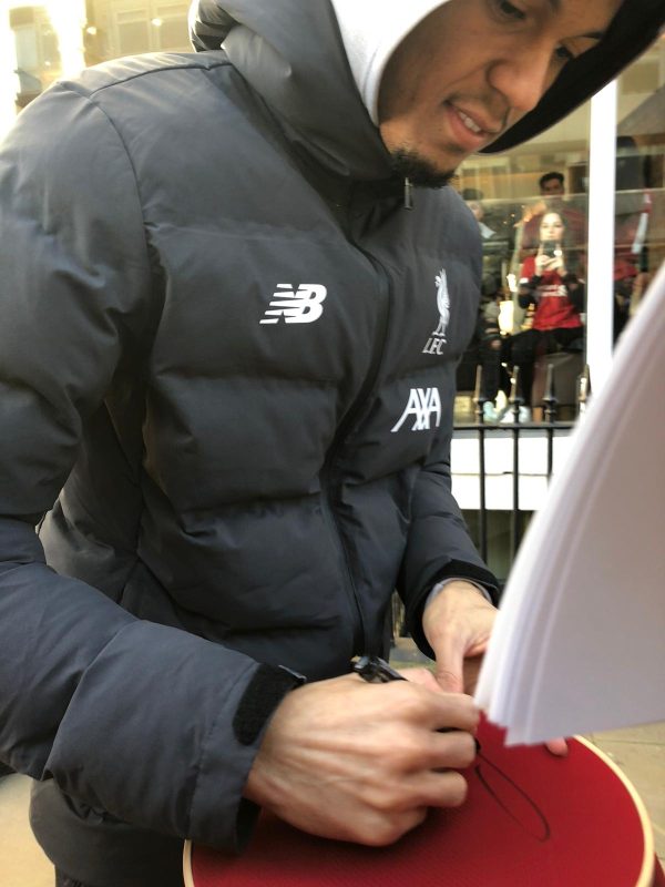 Professionally Framed Liverpool home shirt signed by Fabinho