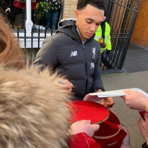 Liverpool home shirt signed by Trent Alexander-Arnold, professionally framed - Image 2